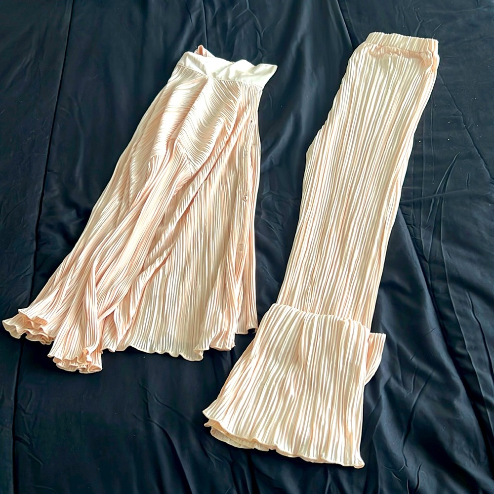 SHEIN silk two-piece matching set